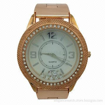 Stone watch with rose gold 18K plating